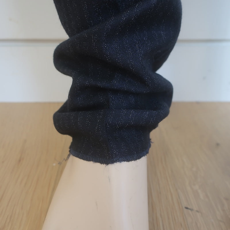Dior Homme Striped Slim Leg Trousers Black/Charcoal Size 50