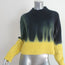 Proenza Schouler PSWL Dip Dye Sweater Green/Yellow Wool-Blend Size Small