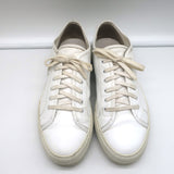 Woman by Common Projects Tournament Low Top Sneakers White Leather Size 38
