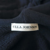 Ulla Johnson Tassel Hoodie Sacha Navy Cotton Size Petite Cropped Sweatshirt