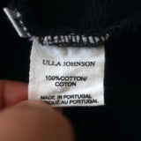 Ulla Johnson Tassel Hoodie Sacha Navy Cotton Size Petite Cropped Sweatshirt