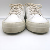 Woman by Common Projects Tournament Low Top Sneakers White Leather Size 38