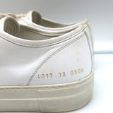 Woman by Common Projects Tournament Low Top Sneakers White Leather Size 38