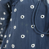 Derek Lam 10 Crosby Tassel Tie Mini Dress Navy Embroidered Cotton Size 00