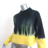 Proenza Schouler PSWL Dip Dye Sweater Green/Yellow Wool-Blend Size Small