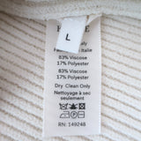 Khaite Ista Ribbed Corset Top Ivory Stretch Knit Size Large NEW