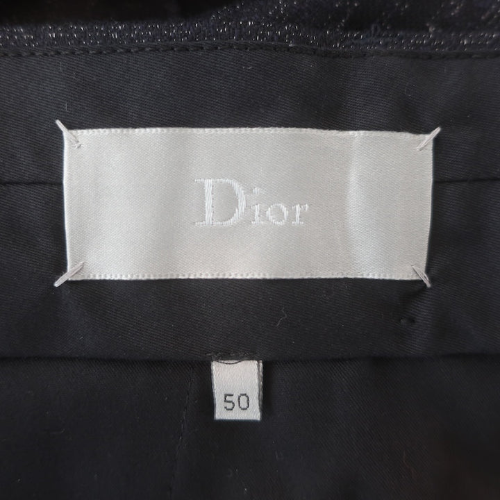 Dior Homme Striped Slim Leg Trousers Black/Charcoal Size 50