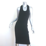 Helmut Lang Twist-Back Tank Dress Black Technical Stretch Knit Size Medium NEW