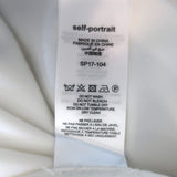 Self-Portrait Star Print Handkerchief Hem Midi Dress White Satin Size US 6