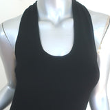 Helmut Lang Twist-Back Tank Dress Black Technical Stretch Knit Size Medium NEW