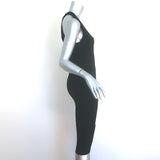 Helmut Lang Twist-Back Tank Dress Black Technical Stretch Knit Size Medium NEW