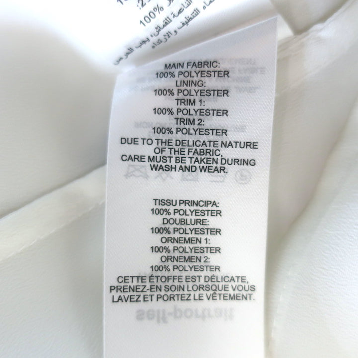 Self-Portrait Star Print Handkerchief Hem Midi Dress White Satin Size US 6