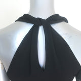 Helmut Lang Twist-Back Tank Dress Black Technical Stretch Knit Size Medium NEW