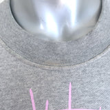 Sp5der Varsity Web Crewneck Sweatshirt Heather Grey Cotton Size Medium