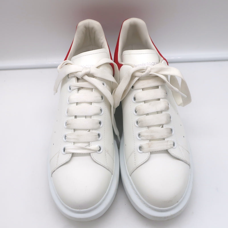 Alexander McQueen Oversized Sneakers White Leather &amp; Red Suede Size 40