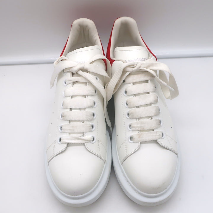 Alexander McQueen Oversized Sneakers White Leather &amp; Red Suede Size 40