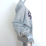 Sp5der Varsity Web Crewneck Sweatshirt Heather Grey Cotton Size Medium