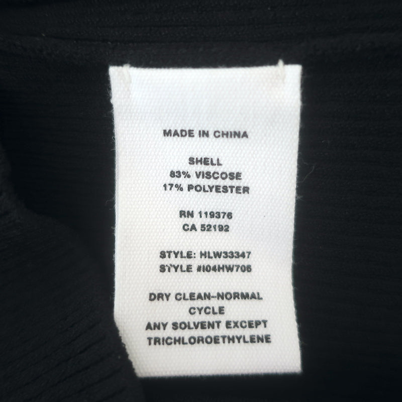 Helmut Lang Twist-Back Tank Dress Black Technical Stretch Knit Size Medium NEW