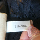 L'Agence Kaiya Lace Shirtdress Black Size Small Puff Sleeve Midi Dress NEW