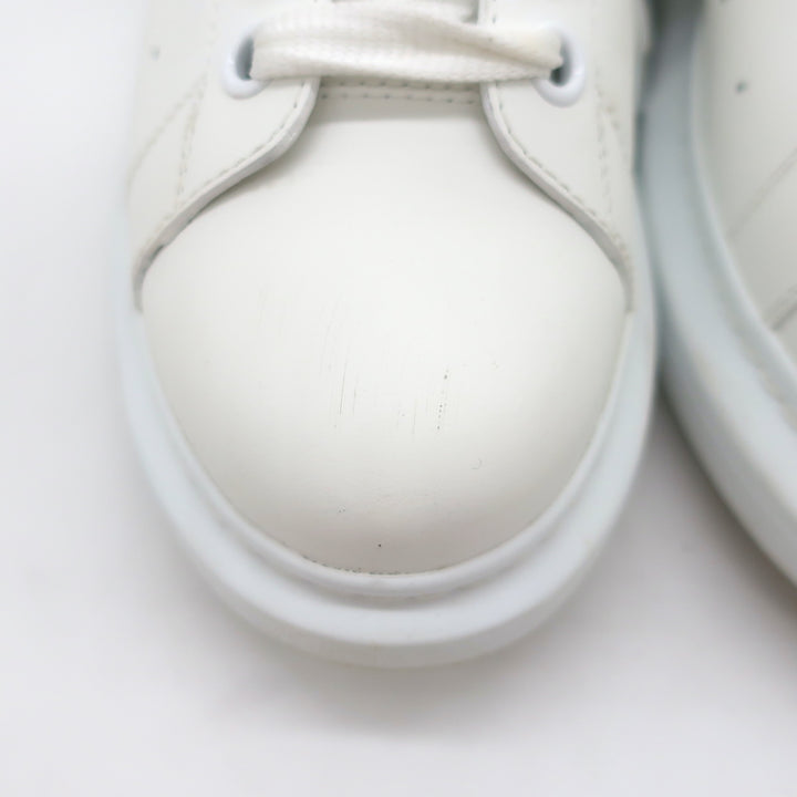Alexander McQueen Oversized Sneakers White Leather &amp; Red Suede Size 40