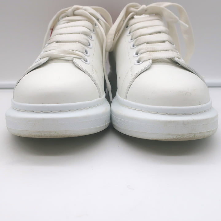 Alexander McQueen Oversized Sneakers White Leather &amp; Red Suede Size 40