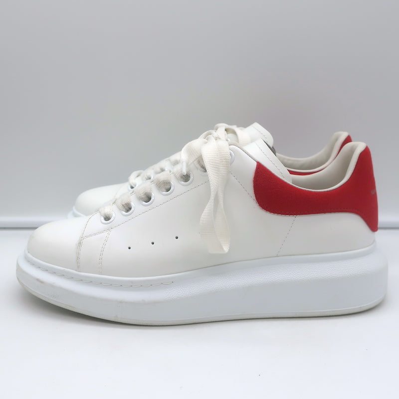 Alexander McQueen Oversized Sneakers White Leather &amp; Red Suede Size 40
