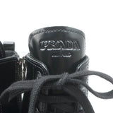 Prada Combat Boots Black Brushed Leather Size 40