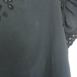 Isabel Marant Etoile Scarla Broderie Anglaise Mini Dress Black Cotton Size 38