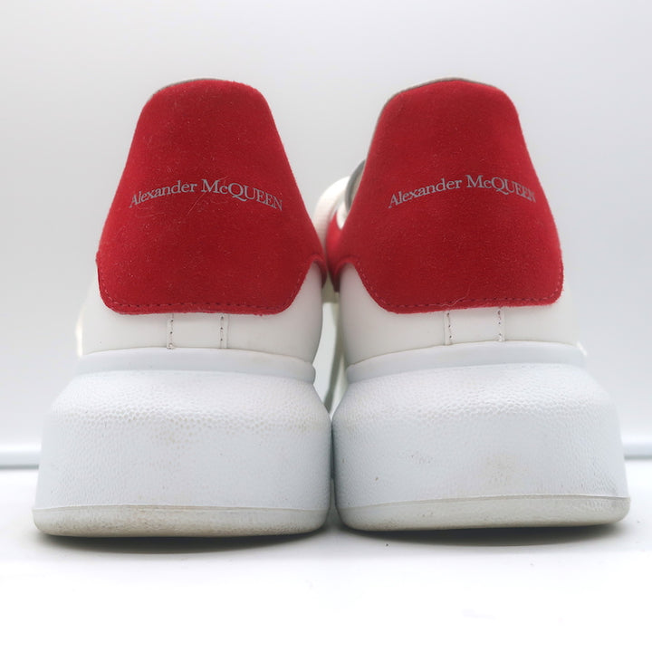 Alexander McQueen Oversized Sneakers White Leather &amp; Red Suede Size 40