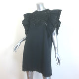Isabel Marant Etoile Scarla Broderie Anglaise Mini Dress Black Cotton Size 38
