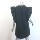 Isabel Marant Etoile Scarla Broderie Anglaise Mini Dress Black Cotton Size 38