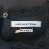 Isabel Marant Etoile Scarla Broderie Anglaise Mini Dress Black Cotton Size 38