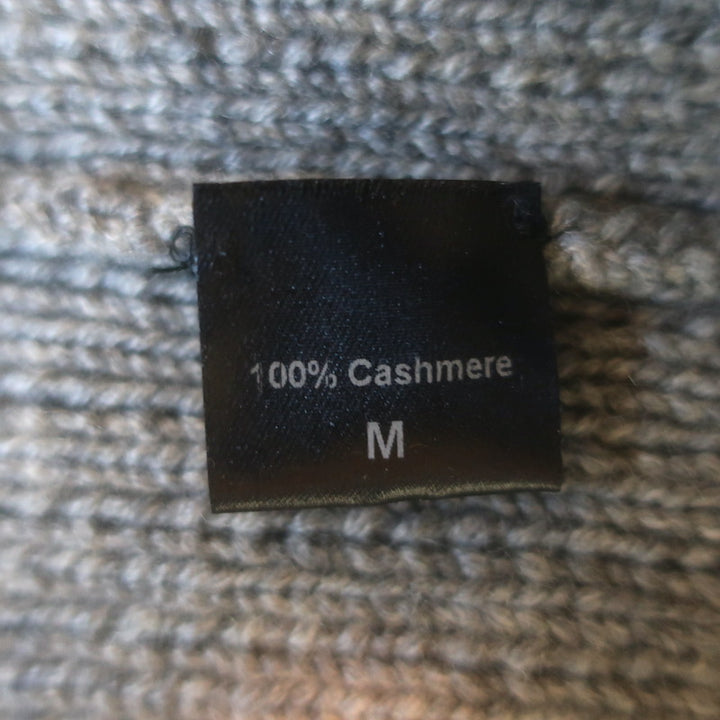 Jenni Kayne  Cashmere Buttoned-Shoulder Sweater Gray Size Medium