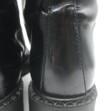 Prada Combat Boots Black Brushed Leather Size 40