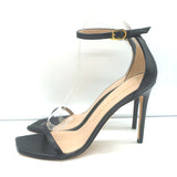 Stuart Weitzman Nudistcurve Ankle Strap Sandals Black Leather Size 10 NEW