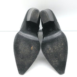 The Kooples Star Studded Ankle Boots Black Leather Size 39 Pointed Toe Booties