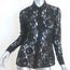 Ted Baker Lace Button Down Shirt Black Size 2 Long Sleeve Top