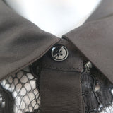 Ted Baker Lace Button Down Shirt Black Size 2 Long Sleeve Top