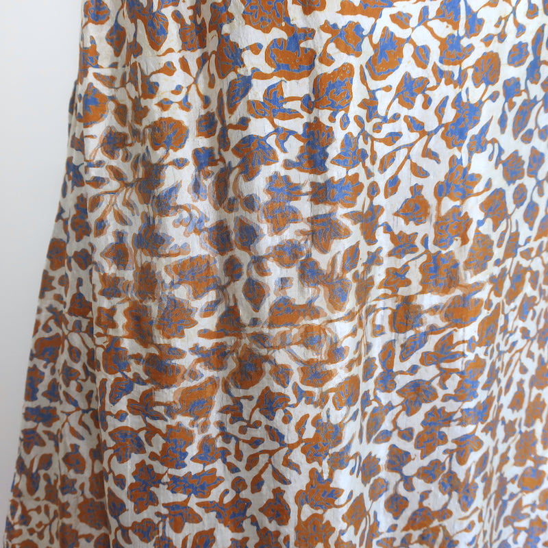 Natalie Martin Nico Sleeveless Maxi Wrap Dress Cream Floral Print Size Medium
