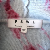 Proenza Schouler PSWL Tie Dye Hoodie Sweatshirt Blue Cotton Size Extra Small