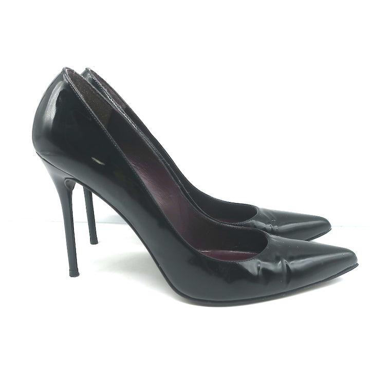 Stuart Weitzman Stuart Pumps Black Patent Leather Size 9.5 N Pointed Toe Heels