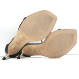 Stuart Weitzman Nudistcurve Ankle Strap Sandals Black Leather Size 10 NEW