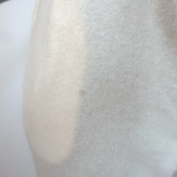 The Elder Statesman Cashmere Cropped Raw Edge Sweatpants Ivory Size Small