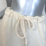 The Elder Statesman Cashmere Cropped Raw Edge Sweatpants Ivory Size Small