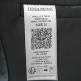 Zadig & Voltaire Unisex Vanille Strass Manifesto Blazer Black Size 34 NEW