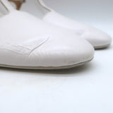 Marsell Distesa T-Strap Ballet Flats White Leather Size 40
