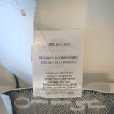 Oscar de la Renta Organza Flower-Trimmed Blouse Cream Silk Size 6 NEW