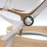 Marsell Distesa T-Strap Ballet Flats White Leather Size 40