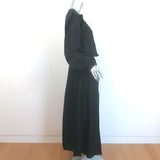 Zadig & Voltaire Roar Snakeskin Jacquard Satin Maxi Dress Black Size Medium