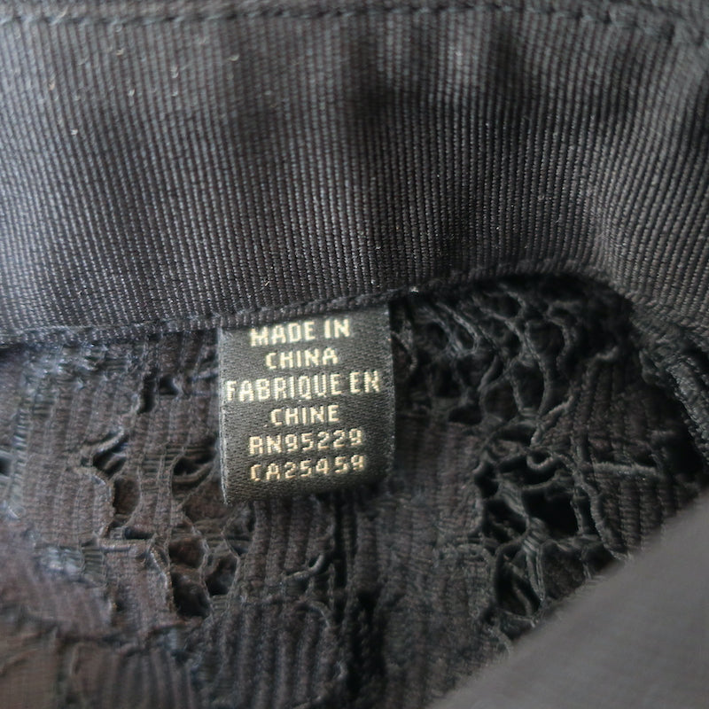 Ted Baker Lace Button Down Shirt Black Size 2 Long Sleeve Top
